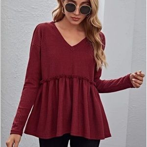 Shein Maroon/Red Blouse